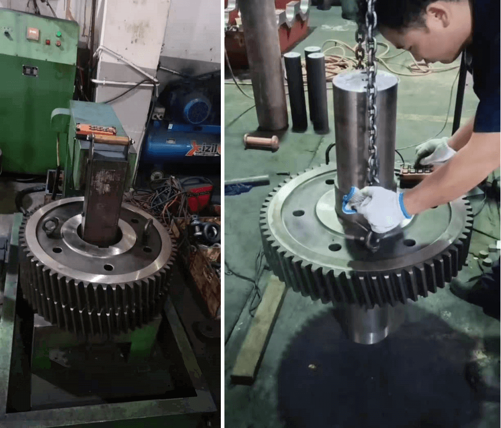 Gear heating equipment